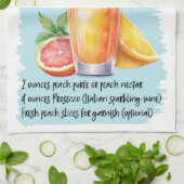 Bellini Cocktail Recept Theedoek (Gevouwen)