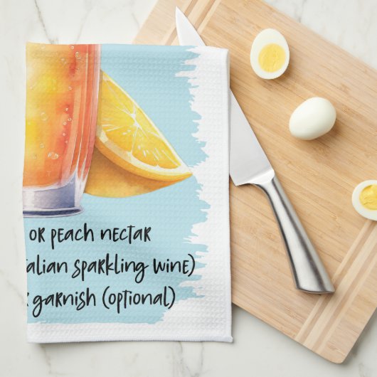 Bellini Cocktail Recept Theedoek (Quarter Fold)