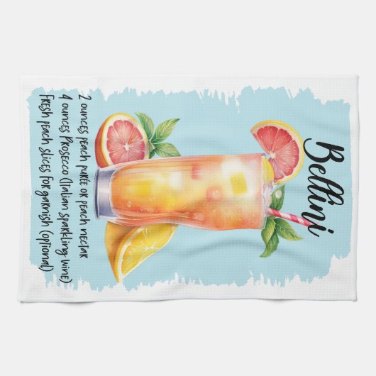 Bellini Cocktail Recept Theedoek (Horizontaal)