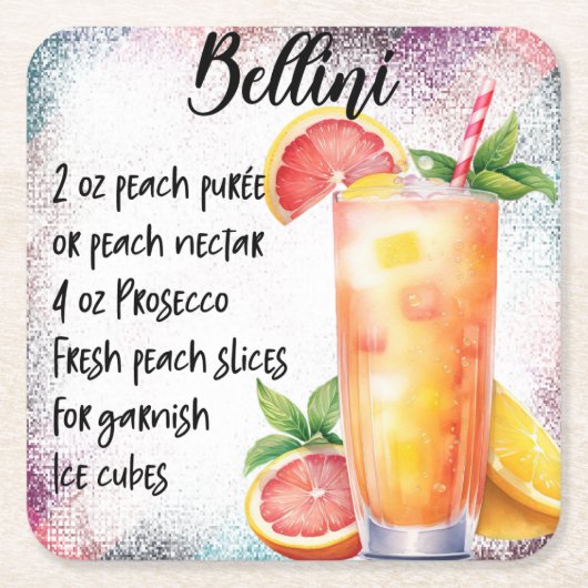 Bellini Kartonnen Onderzetters (Voorkant)