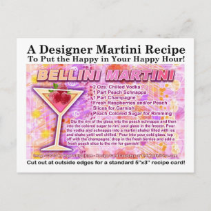 Bellini Martini Recept Briefkaart