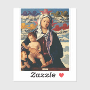 Bellini's Maagd en Kind Hoogwaardige Kunst Sticker