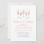 Bellinis Zuidelijke Schone Bruidsfeest Uitnodiging (Voorkant)