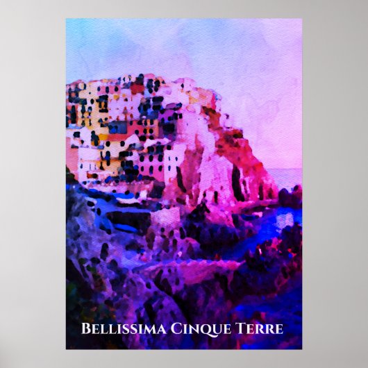 ** Bellissima + Italiaans Taal Cinque Terre Poster (Voorkant)