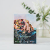 ** Bellissima - Italiaanse taal Cinque Terra Briefkaart (Staand voorkant)
