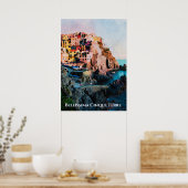 ** Bellissima Italiaanse taal Cinque Terre Art Poster (Keuken)