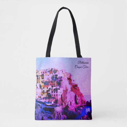 ** Bellissima * Italiaanse taal Cinque Terre Tote Bag (Voorkant)