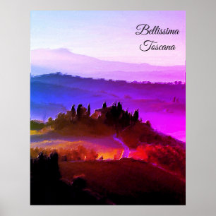 *~* Bellissima Italiaanse taal Toscane Tocana Poster