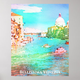 ** Bellissima Italiaanse taal Venetië Soft Poster
