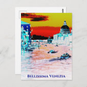 ** Bellissima Italiaanse taal - Venetië Venezia Briefkaart (Voorkant / Achterkant)