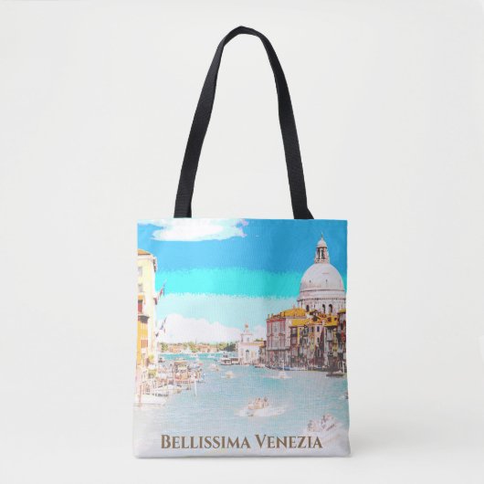 ** Bellissima - Italiaanse taal Venezia Venice Tote Bag (Voorkant)
