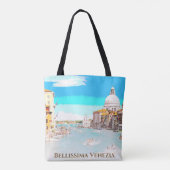** Bellissima - Italiaanse taal Venezia Venice Tote Bag (Achterkant)