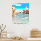 ** Bellissima Italiaanse taal Venice Venezia Post Poster (Keuken)