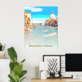 ** Bellissima Italiaanse taal Venice Venezia Post Poster (Thuiskantoor)
