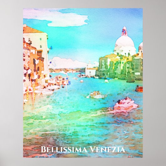 ** Bellissima Italiaanse taal Venice Venezia Soft Poster (Voorkant)