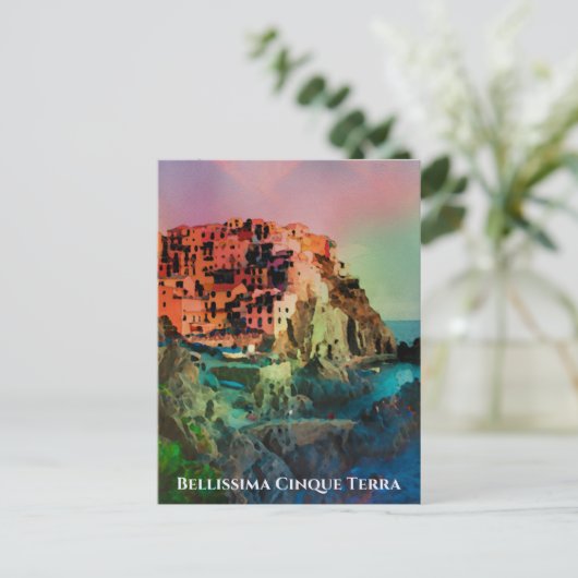 ** Bellissima Italië Italiaanse taal Cinque Terra  Briefkaart (Staand voorkant)