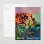 ** Bellissima Italië Italiaanse taal Cinque Terra  Briefkaart (Voorkant / Achterkant)
