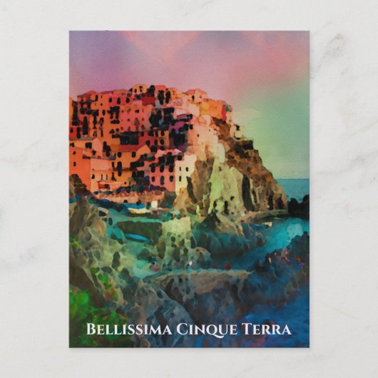 ** Bellissima Italië Italiaanse taal Cinque Terra  Briefkaart (Voorkant)