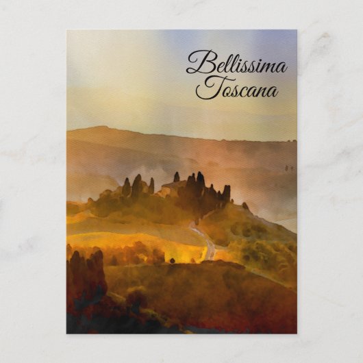 *~* Bellissima Toscana Toscane Italiaanse taal P Briefkaart (Voorkant)