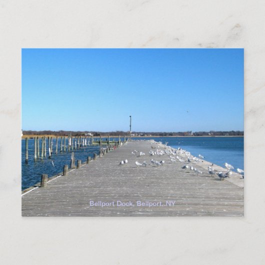 Bellport Dock, Bellport Village NY Briefkaart (Voorkant)