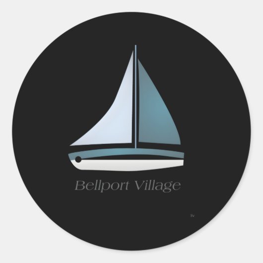 Bellport Village Ronde Sticker (Voorkant)