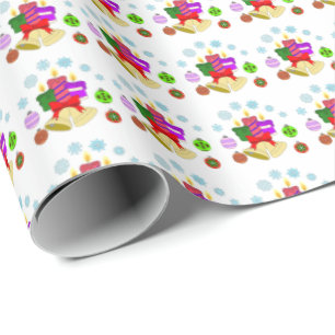 Bells, Baubles en kaarsen, verpakkingspapier Cadeaupapier