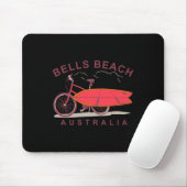 Bells Beach Australia Surfboard Bike Surfer Muismat (Met muis)