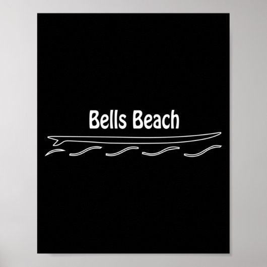 Bells Beach Australië Single Fin Surfplank Surfen Poster (Voorkant)
