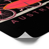 Bells Beach Australië Surfplank Fiets Surfer Poster (Hoek)