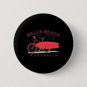 Bells Beach Australië Surfplank Fiets Surfer  Ronde Button 5,7 Cm