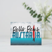 Bells Beach Briefkaart Australia Surfboard (Staand voorkant)