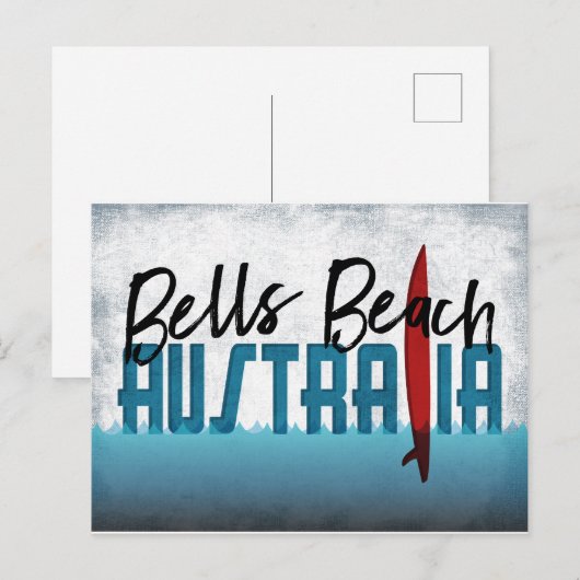 Bells Beach Briefkaart Australia Surfboard (Voorkant / Achterkant)