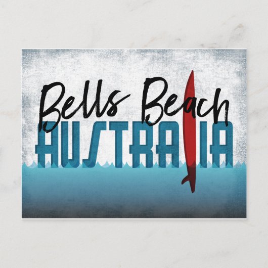 Bells Beach Briefkaart Australia Surfboard (Voorkant)