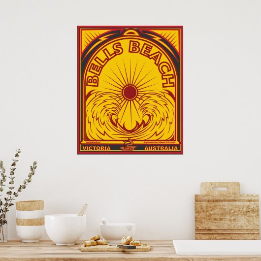 BELLS BEACH VICTORIA AUSTRALIA SURFBREAK SURFING POSTER (Keuken)
