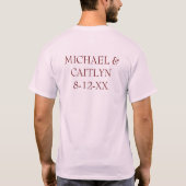 Bells Bells Bridal Roos Flower Bowtie T-shirt (Achterkant)