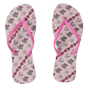 Bells Bells Bride roze Rose Flower Bow Flip Flop