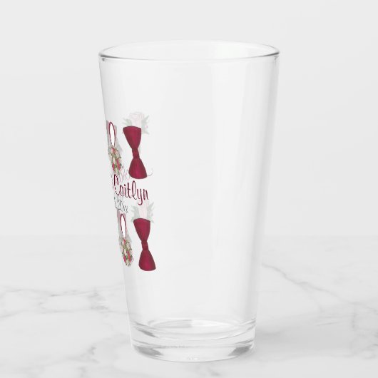 Bells Bow Stropdas Floral Bouquet Jubileum Glas (Links)