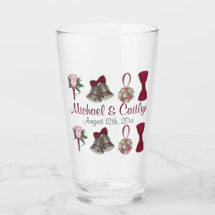 Bells Bow Stropdas Floral Bouquet Jubileum Glas