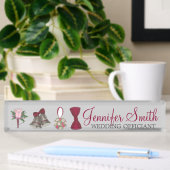 Bells Bow Stropdas Floral Bouquet Naambordje