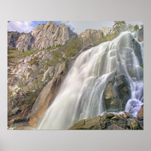 Bells Canyon Waterfall, Lone Peak Wilderness Poster (Voorkant)