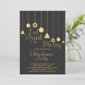 Bells Eat Drink and be Merry Kerstuitvindingen Kaart (Staand voorkant)