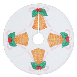 Bells en Holly Tree Rok Fleece Kerstboom Rok