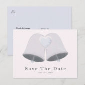 Bells & Heart-Verloving voor weddenschappen opslaa Briefkaart (Voorkant / Achterkant)