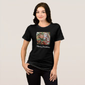 Bells Holly and Horse Christmas Elf Tri-Blend Shirt (Voorkant volledig)