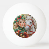 Bells Holly en Horse Christmas Elf Pingpongbal (Achterkant)