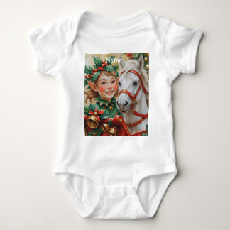 Bells Holly en Horse Christmas Elf Romper