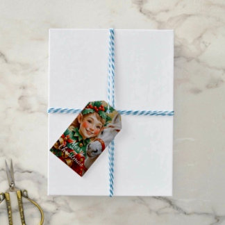 Bells Holly en Paard Kerst Elf Cadeaulabel