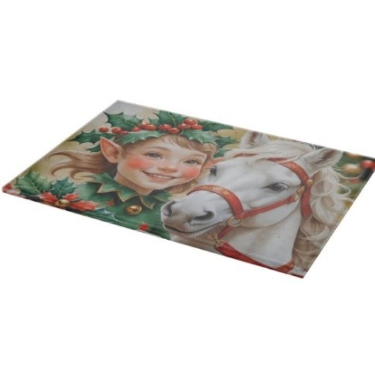 Bells Holly en Paard Kerst Elf Snijplank