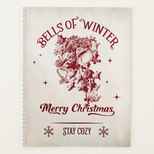 Bells of Winter Vintage Christmas Planner (Voorkant)