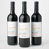 Bells on Bobtails Custom Wine Label Wijn Etiket (Flessen)
